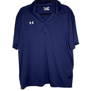 Under Armour Mens Navy Blue Polo Size Large